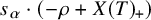 s Subscript alpha Baseline dot left parenthesis negative rho plus upper X left parenthesis upper T right parenthesis Subscript plus Baseline right parenthesis