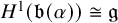 upper H Superscript 1 Baseline left parenthesis German b left parenthesis alpha right parenthesis right parenthesis approximately equals German g