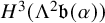 upper H cubed left parenthesis normal upper Lamda squared German b left parenthesis alpha right parenthesis right parenthesis