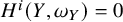 upper H Superscript i Baseline left parenthesis upper Y comma omega Subscript upper Y Baseline right parenthesis equals 0