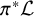 pi Superscript asterisk Baseline script upper L