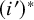 left parenthesis i Superscript prime Baseline right parenthesis Superscript asterisk