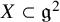 upper X subset of German g squared