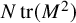 upper N trace left parenthesis upper M squared right parenthesis