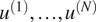 u 1 comma ellipsis comma uN