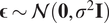 epsilon tilde upper N 0 sigma 2 upper I