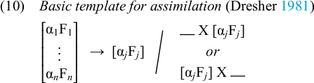 Equation 10. Matrix of alpha sub 1 F sub 1 through alpha sub n F sub n yields [alpha sub j F sub j] / blank X [alpha sub j F sub j] or [alpha sub j F sub j] X blank.