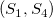 left parenthesis upper S 1 comma upper S 4 right parenthesis