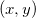 left parenthesis x comma y right parenthesis