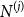 upper N Superscript left parenthesis j right parenthesis