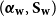 left parenthesis bold italic alpha Subscript bold w Baseline comma bold upper S Subscript bold w Baseline right parenthesis