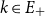 k element of upper E Subscript plus
