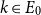 k element of upper E 0