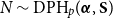 upper N tilde DPH Subscript p Baseline left parenthesis bold italic alpha comma bold upper S right parenthesis
