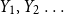 upper Y 1 comma upper Y 2 ellipsis
