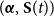 left parenthesis bold italic alpha comma bold upper S left parenthesis t right parenthesis right parenthesis