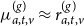 mu Subscript a comma t comma v Superscript left parenthesis g right parenthesis Baseline almost equals r Subscript a comma t comma v Superscript left parenthesis g right parenthesis