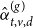ModifyingAbove alpha With caret Subscript t comma v comma d Superscript left parenthesis g right parenthesis