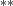 Superscript asterisk asterisk