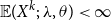 double struck upper E left parenthesis upper X Superscript k Baseline semicolon lamda comma theta right parenthesis less than normal infinity