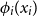 phi Subscript i Baseline left parenthesis x Subscript i Baseline right parenthesis