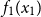 f 1 left parenthesis x 1 right parenthesis