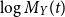 log upper M Subscript upper Y Baseline left parenthesis t right parenthesis