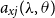 a Subscript x j Baseline left parenthesis lamda comma theta right parenthesis