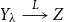 upper Y Subscript lamda Baseline long right arrow Overscript upper L Endscripts upper Z