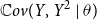 double struck upper C o v left parenthesis upper Y comma upper Y squared vertical bar theta right parenthesis