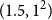 left parenthesis 1.5 comma 1 squared right parenthesis