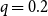 q equals 0.2