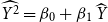 ModifyingAbove upper Y squared With caret equals beta 0 plus beta 1 ModifyingAbove upper Y With caret