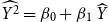 ModifyingAbove upper Y squared With caret equals beta 0 plus beta 1 ModifyingAbove upper Y With caret