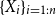 left brace upper X Subscript i Baseline right brace Subscript i equals 1 colon n