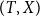 left parenthesis upper T comma upper X right parenthesis