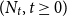 left parenthesis upper N Subscript t Baseline comma t greater than or equals 0 right parenthesis