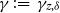 gamma colon equals gamma Subscript z comma delta Baseline