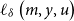 script l Subscript delta Baseline left parenthesis m comma y comma u right parenthesis