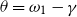 theta equals omega 1 minus gamma