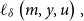 script l Subscript delta Baseline left parenthesis m comma y comma u right parenthesis comma