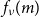 f Subscript nu Baseline left parenthesis m right parenthesis