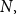 upper N comma