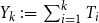 upper Y Subscript k Baseline colon equals sigma summation Underscript i equals 1 Overscript k Endscripts upper T Subscript i Baseline