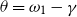 theta equals omega 1 minus gamma