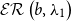 script upper E script upper R left parenthesis b comma lamda 1 right parenthesis
