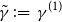 gamma overtilde colon equals gamma Superscript left parenthesis 1 right parenthesis