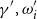 gamma prime comma omega prime Subscript i