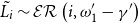 upper L Subscript i Baseline overtilde tilde script upper E script upper R left parenthesis i comma omega prime 1 minus gamma Superscript prime Baseline right parenthesis