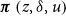 bold italic pi left parenthesis z comma delta comma u right parenthesis